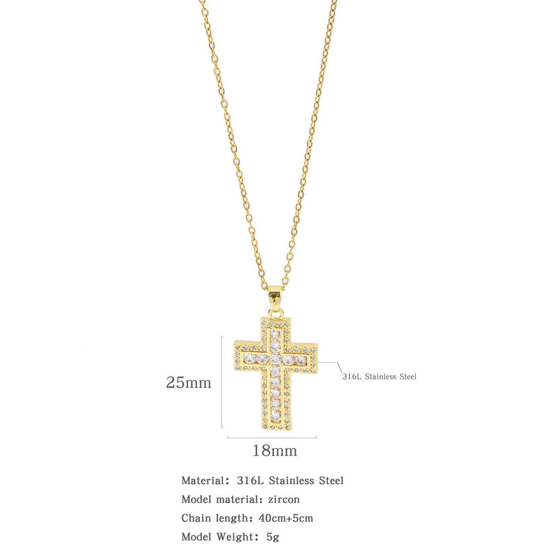 Charm Religious Cross Pendant Necklace