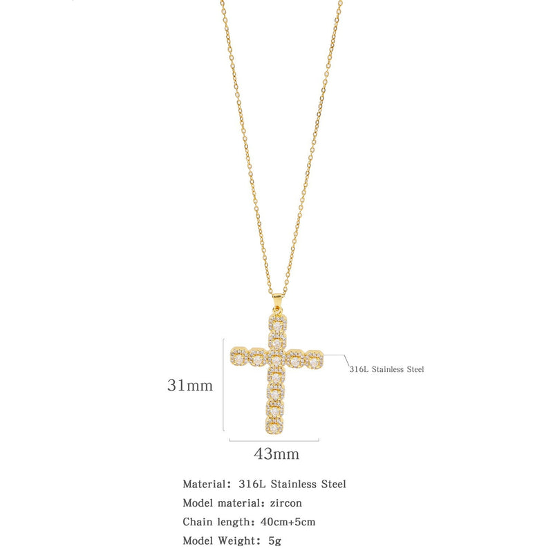 Charm Religious Cross Pendant Necklace