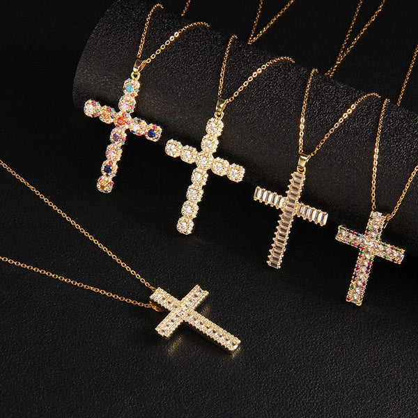 Charm Religious Cross Pendant Necklace