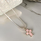 Shell Cross Pendant Necklace