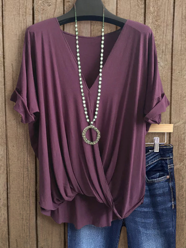 Cross My Heart Top in Purple