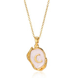 Vintage Gold Initial Pendant Necklace