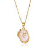 Vintage Gold Initial Pendant Necklace