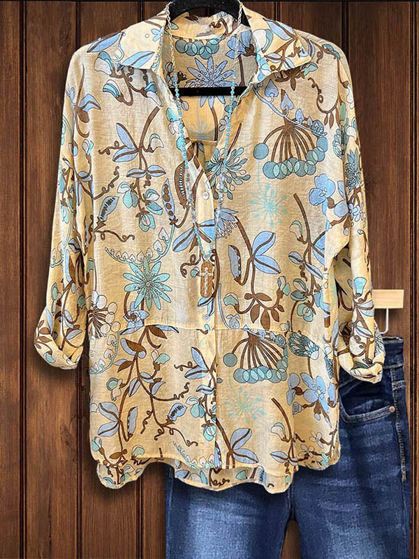 Fun Natural Print Loose Shirt