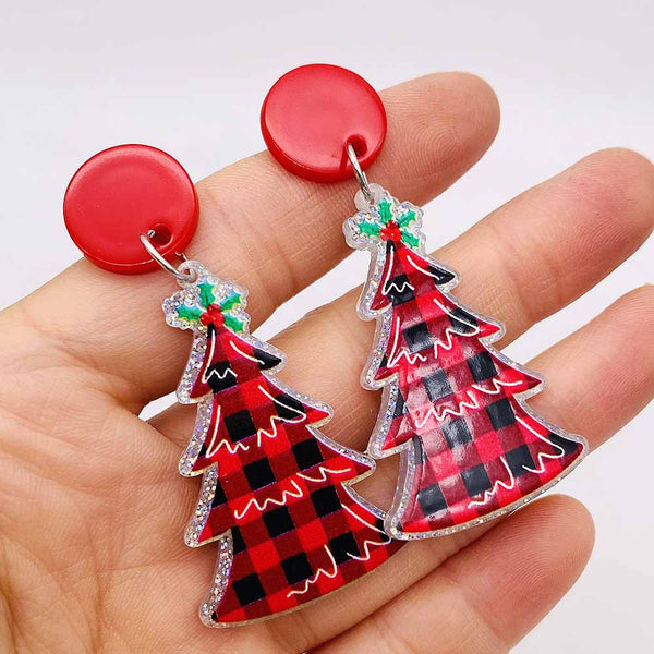 Christmas Tree Acrylic Earrings