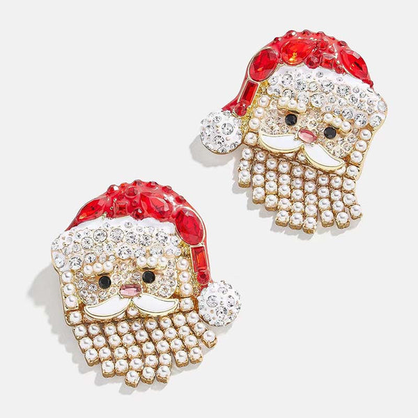 Pearl Santa Silver Earrings