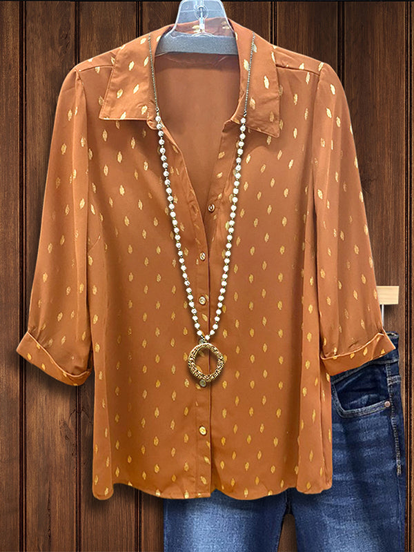 Dots Bronzing Loose Blouse