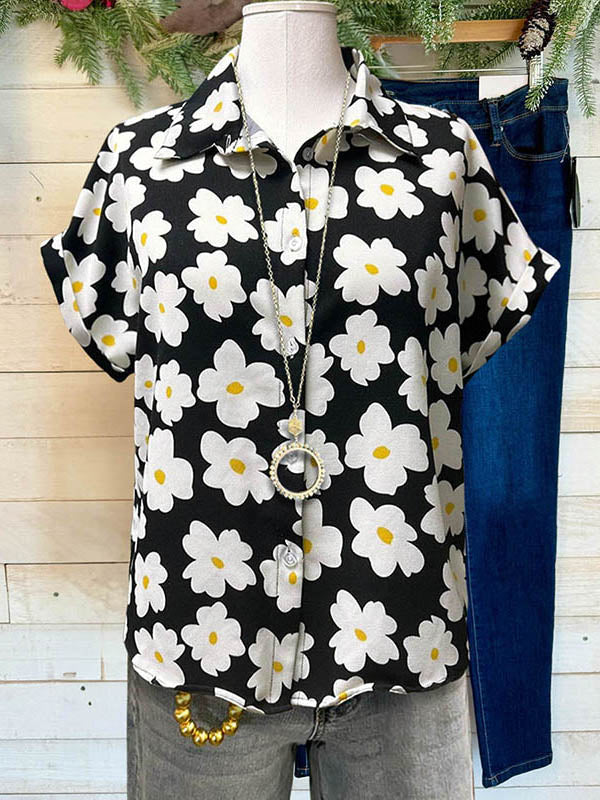 Floral Print Button Down Shirt